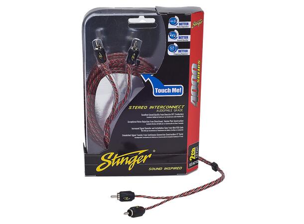 Stinger - SI423 Signalkabel 1m 4000 Serien, 2 kanaler RCA 